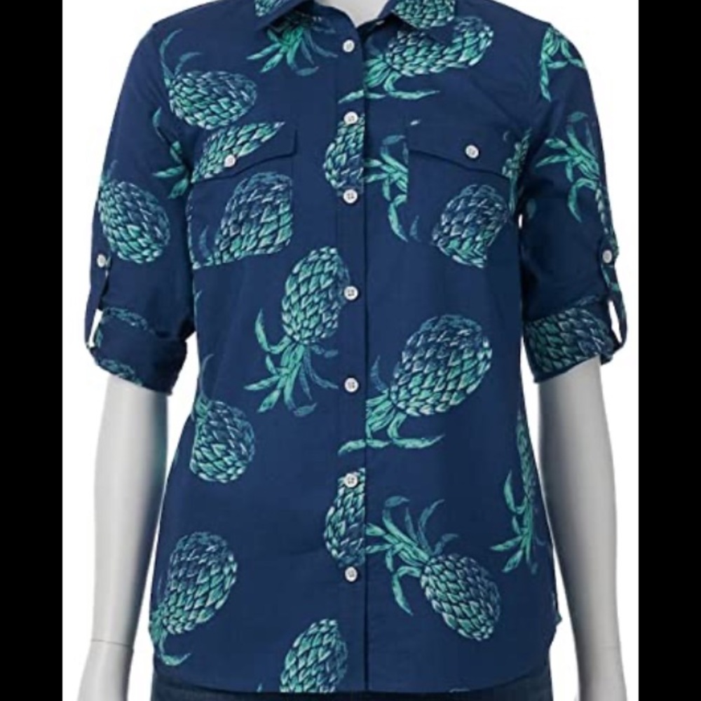 Sonoma pineapple collared shirt!